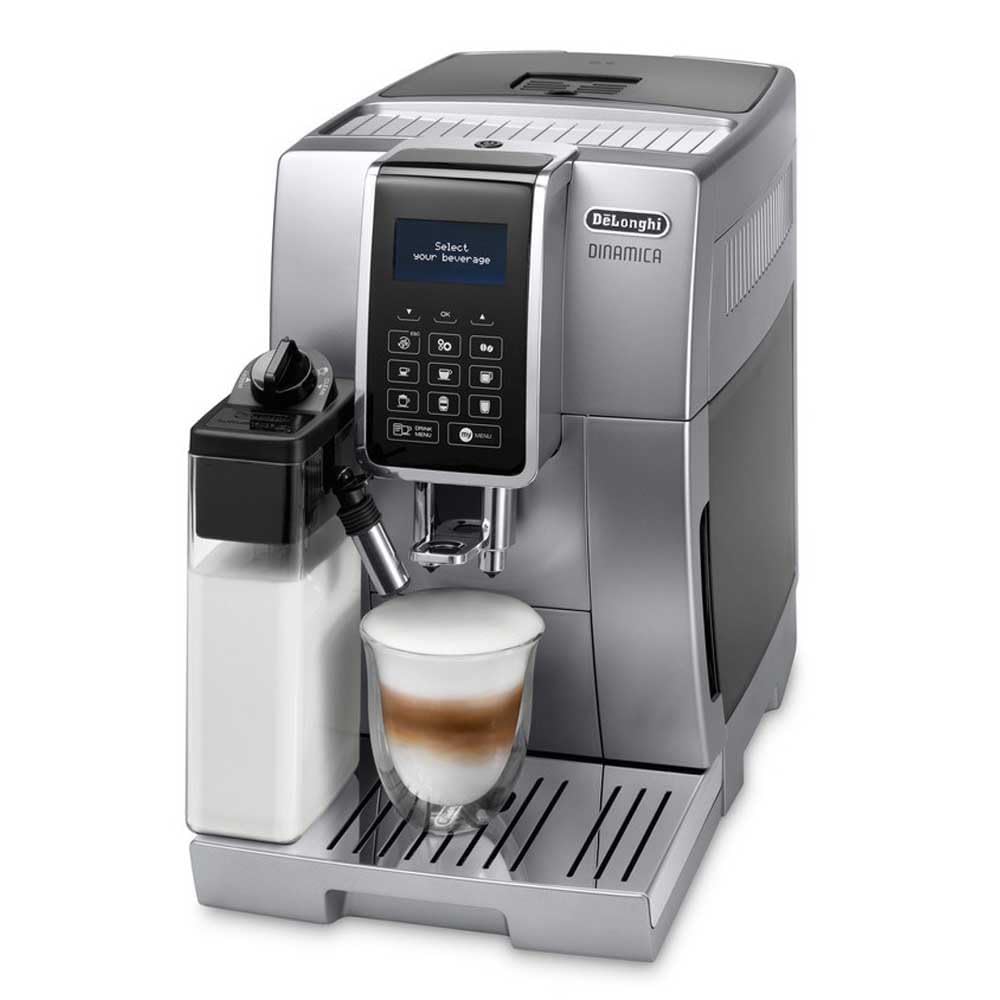 De'Longhi Dinamica Espresso Machine, White - Automatic Bean-to-Cup Brewing, Built-In Steel Burr Grinder & Manual Frother - One-Touch Hot & Iced Coffee - Easy Cleanup