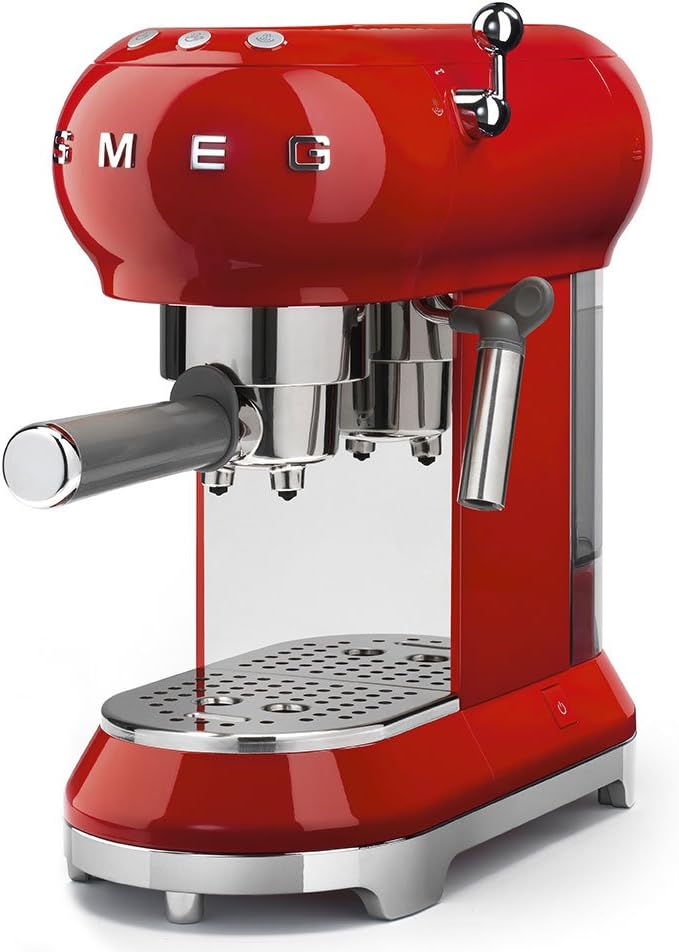 Smeg ECF01RDUS Espresso Coffee Machine, One Size, Red