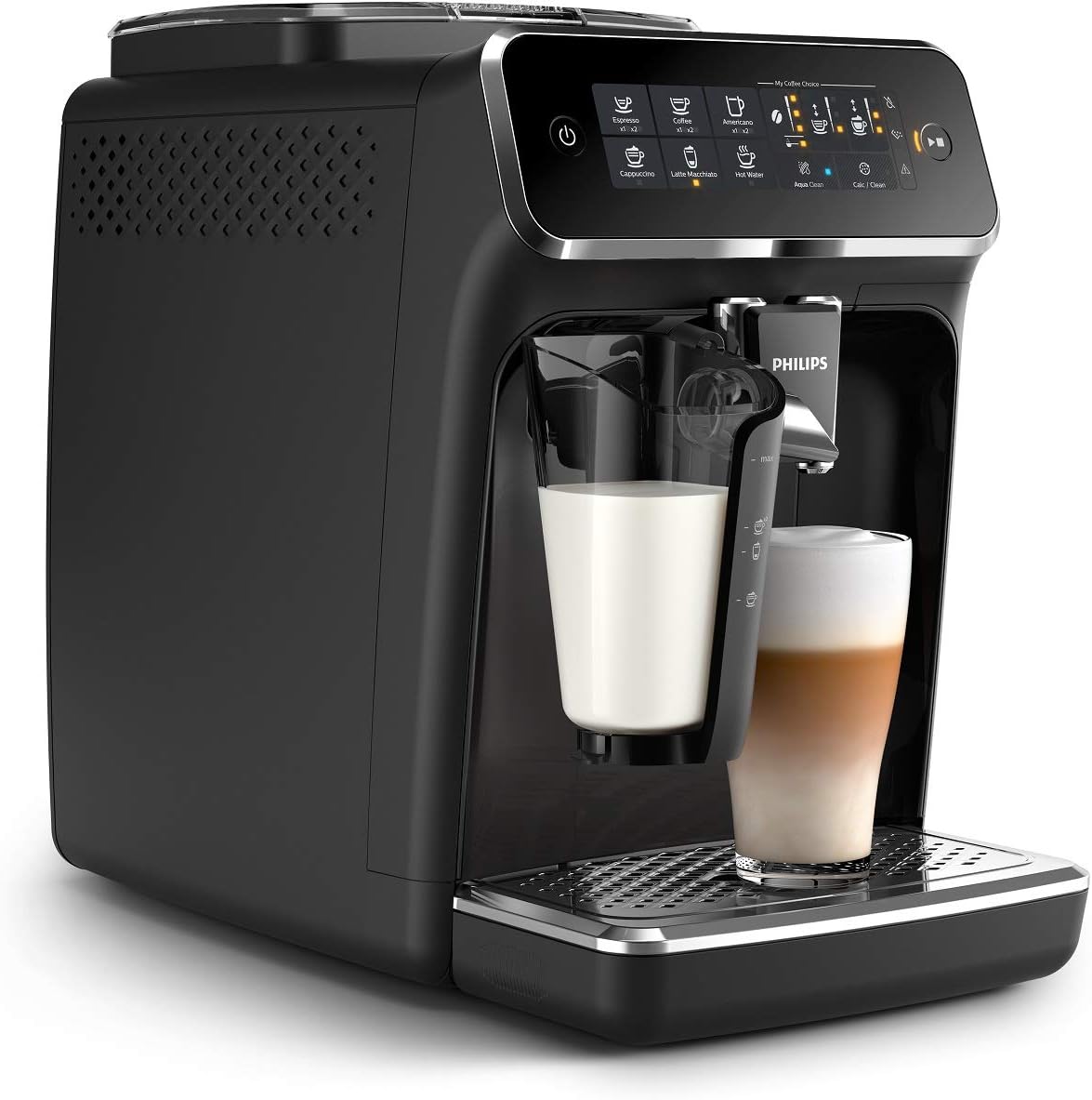 Philips 3200 Series Fully Automatic Espresso Machine with LatteGo, Black, EP3241/54 with Philips Saeco AquaClean Filter Single Unit, CA6903/10