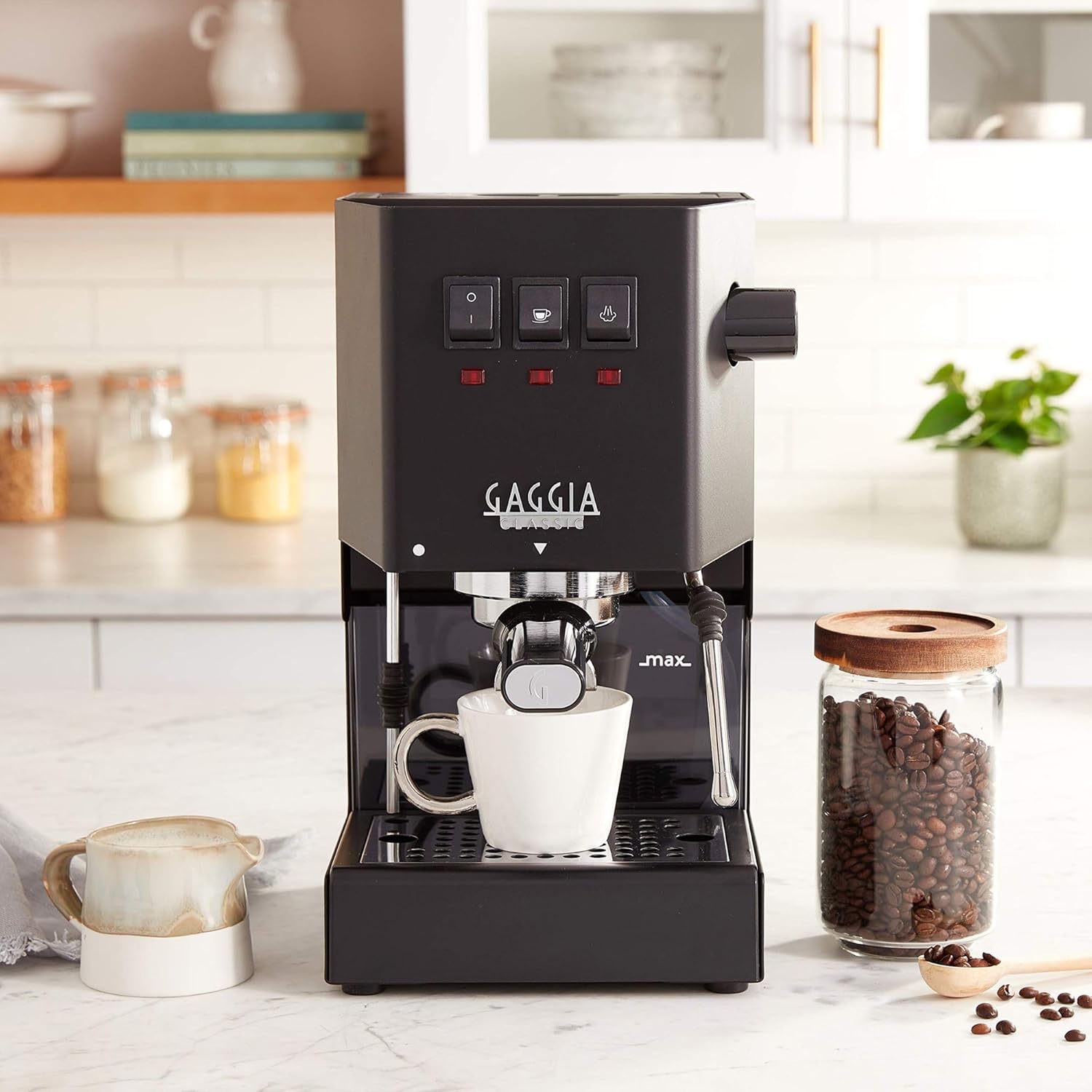 Gaggia RI9380/49 Classic Evo Pro Espresso Machine, Thunder Black, Small