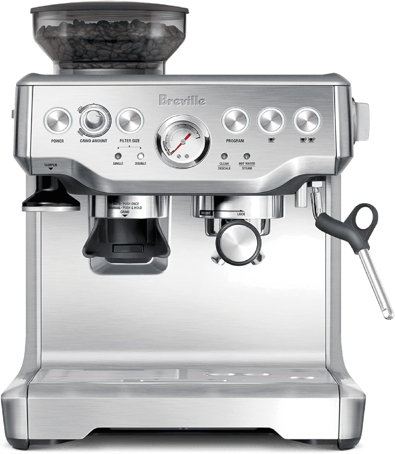 Breville BES870XL Barista Express Espresso Machine,2 liters (Renewed)