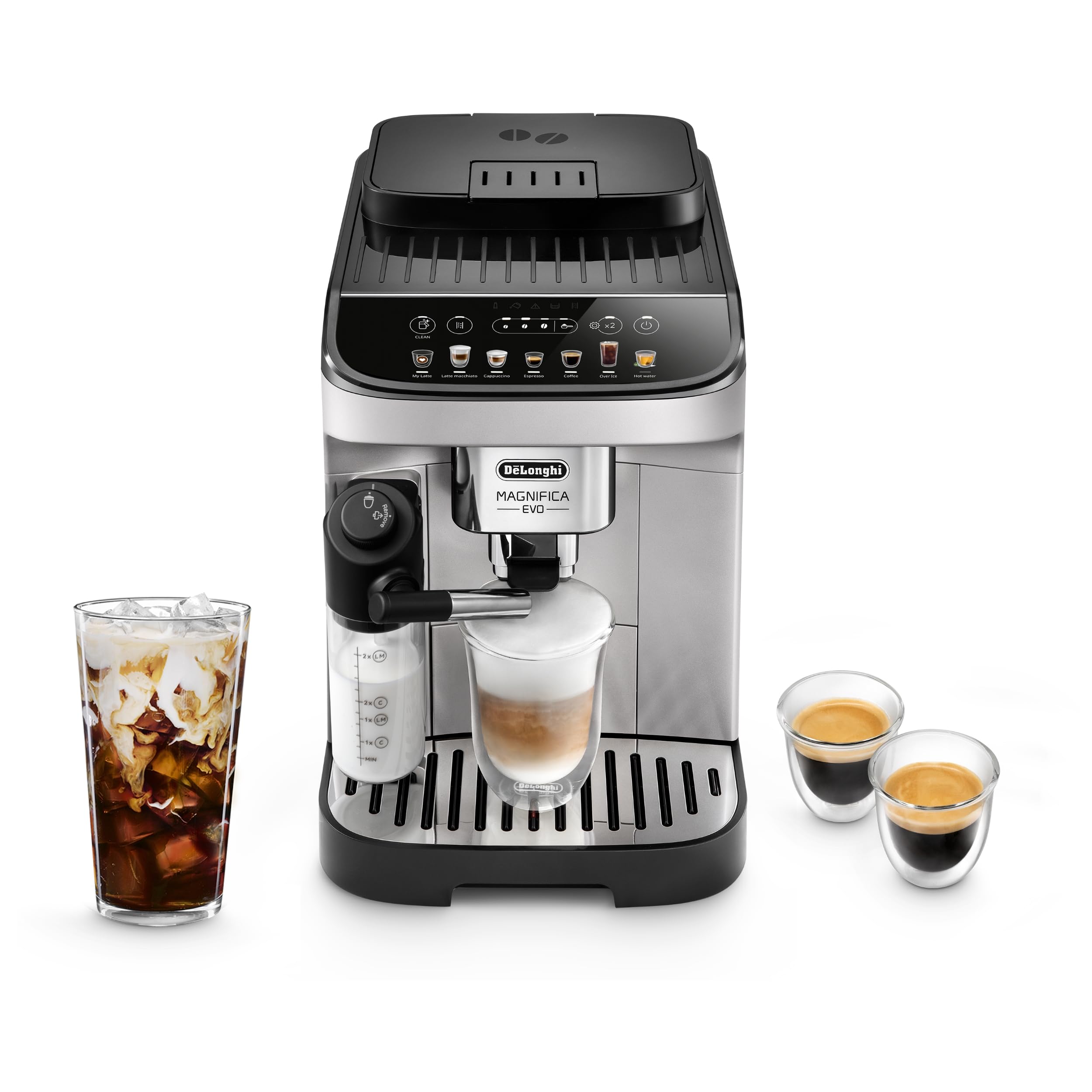 De'Longhi Magnifica Start Automatic Espresso Machine with Auto Milk Frother & Built in Grinder - 5 One-Touch Recipes, Easy-to-Clean, Home Barista Coffee Maker for Lattes, Cappuccino, Iced Coffee