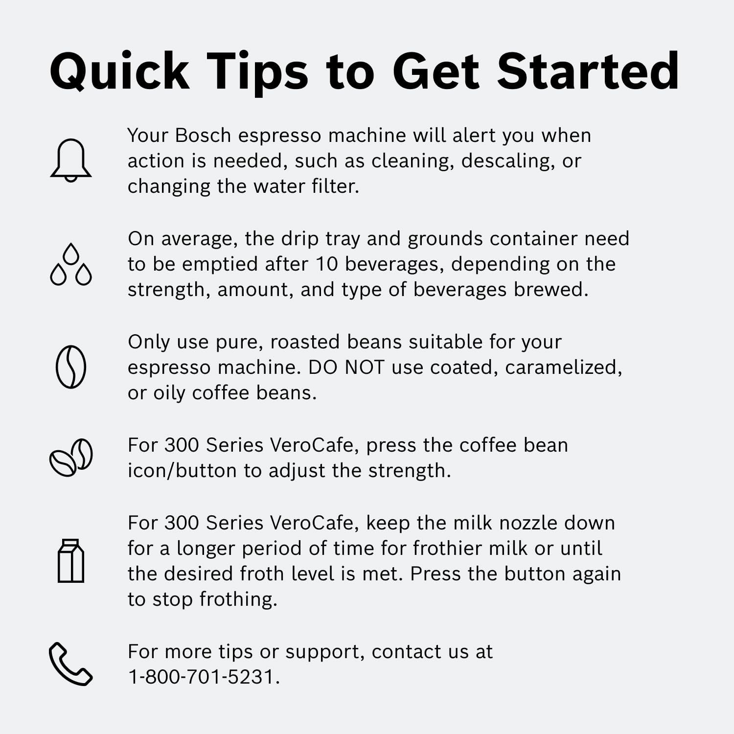 Bosch Fully Automatic Coffee and Espresso Machine - One-Touch Drinks, Barista Style, Double Cup Super Coffee Maker - Large Bean Capacity - Easy Clean, Maintenance - Silver- TIU20307