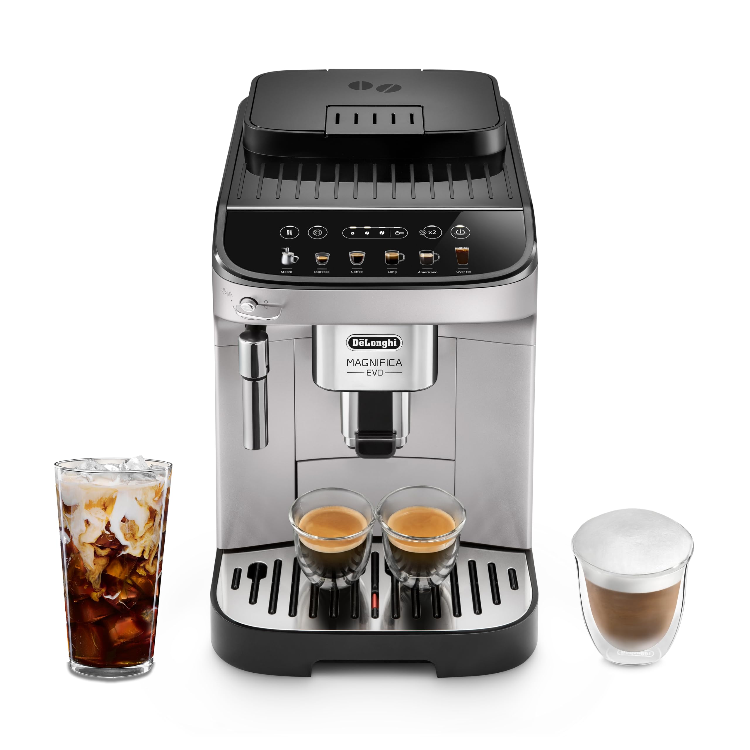 De'Longhi Magnifica Start Automatic Espresso Machine with Manual Milk Frother & Built in Grinder - 3 One-Touch Recipes, Easy-to-Clean, Home Barista Coffee Maker for Lattes, Cappuccino, Iced Coffee